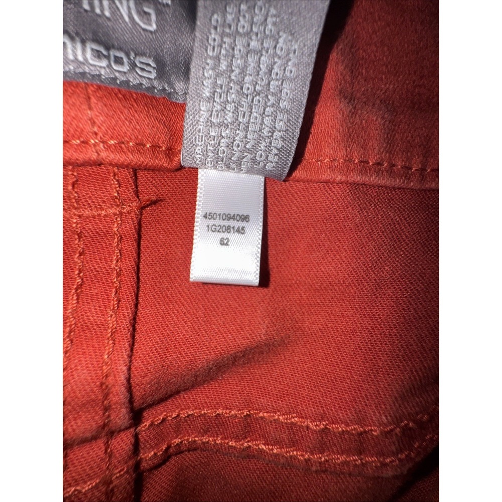 Chicos  Women's So Slimming Jeans Size 2 Chicos 12US Deep Coral  Burnt Orange - Picture 16 of 16